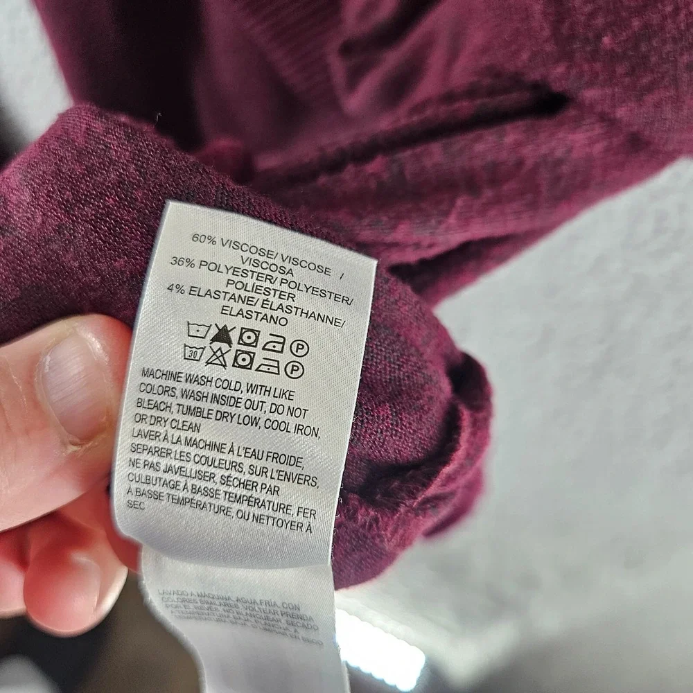Lucky Brand Men Pullover V-Neck Sweater Maroon Lightweight Size‎ XXL 2XL